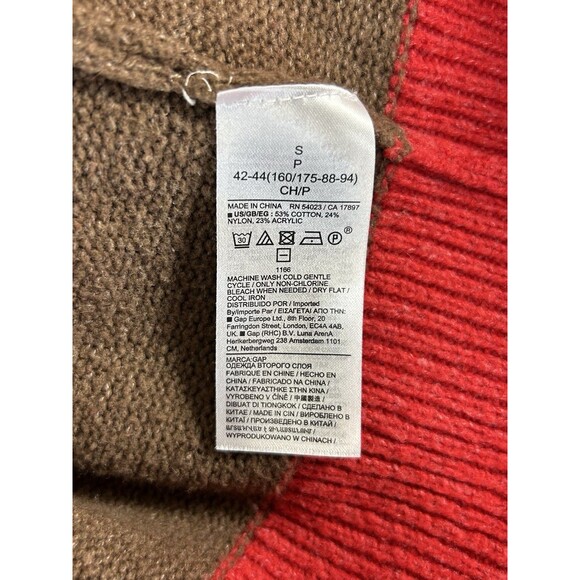 Gap Sweater Women's Small Rainbow Colored Long Sleeve Casual Striped - Picture 9 of 9